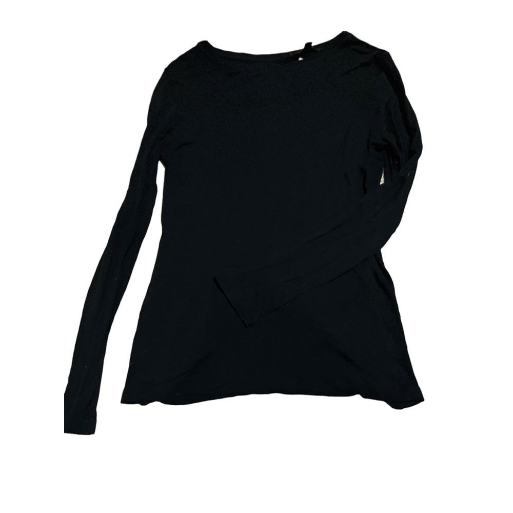 NWOT Women's Banana Republic Black Long Sleeve Top Size S - Picture 2 of 6